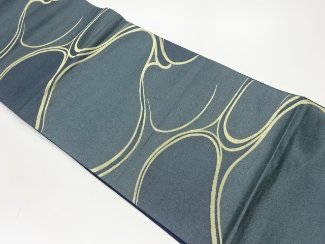 観世水模様織出し袋帯